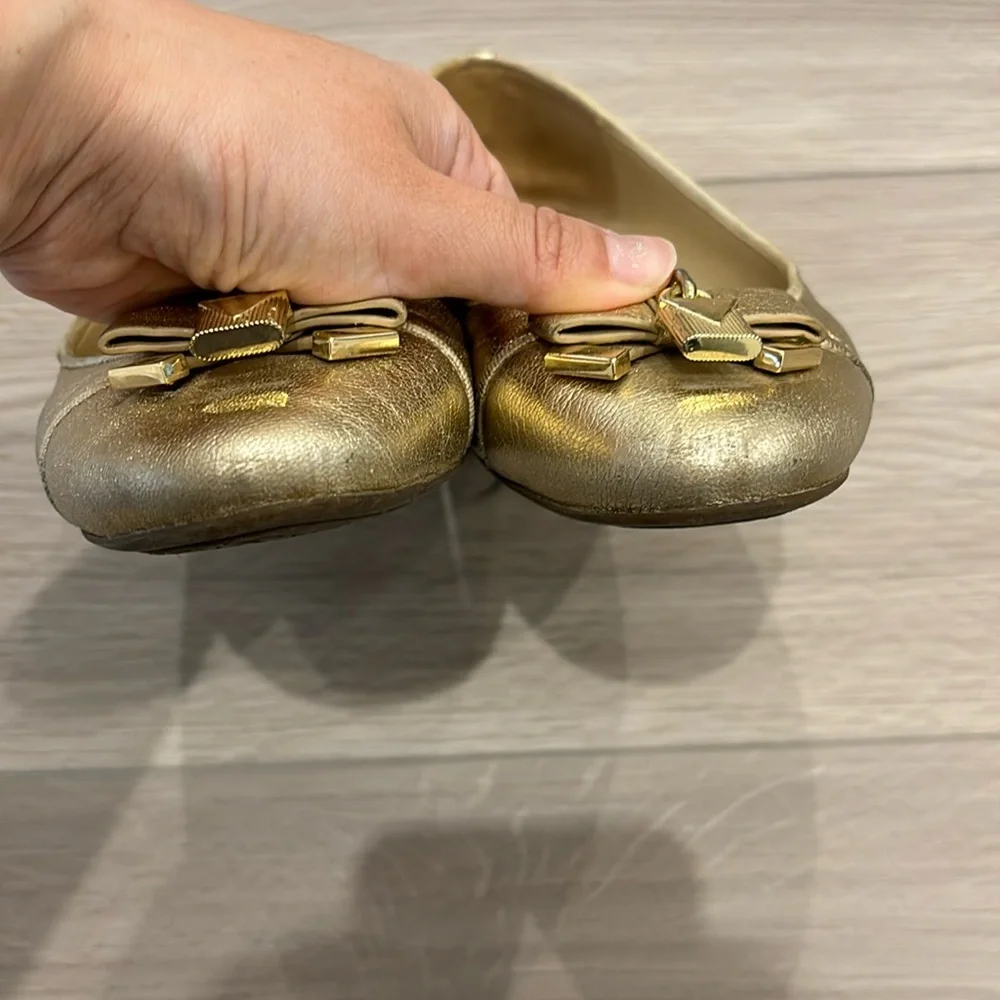 Michael Kors Honey Ballet flat in metallic gold size 5 - Picture 6 of 7